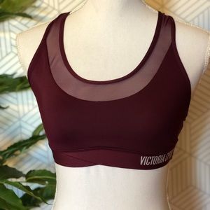 Victoria’s Secret Sport Bra Burgundy Mesh